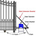 Aleko 18ft Steel Sliding Driveway Gate with 5ft Pedestrian Gate - Serenity Provision