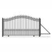 Aleko 18ft Steel Sliding Driveway Gate with 5ft Pedestrian Gate - Serenity Provision