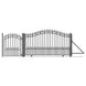 Aleko 18ft Steel Sliding Driveway Gate with 5ft Pedestrian Gate - Serenity Provision
