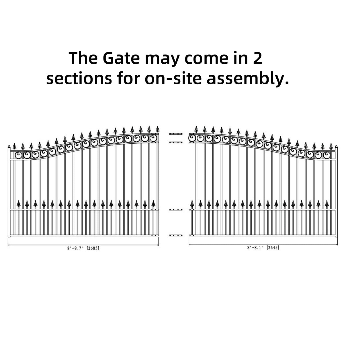 Aleko 18x6 ft Steel Sliding Driveway Gate - Serenity Provision