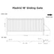 Aleko 18x6 ft Steel Sliding Driveway Gate - Serenity Provision