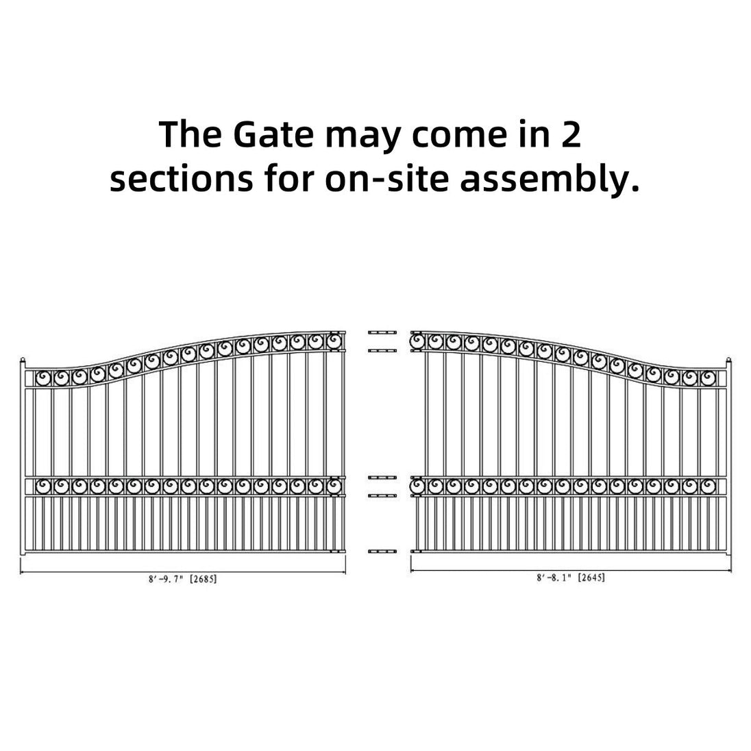 Aleko 18x6 ft Steel Sliding Driveway Gate - Serenity Provision