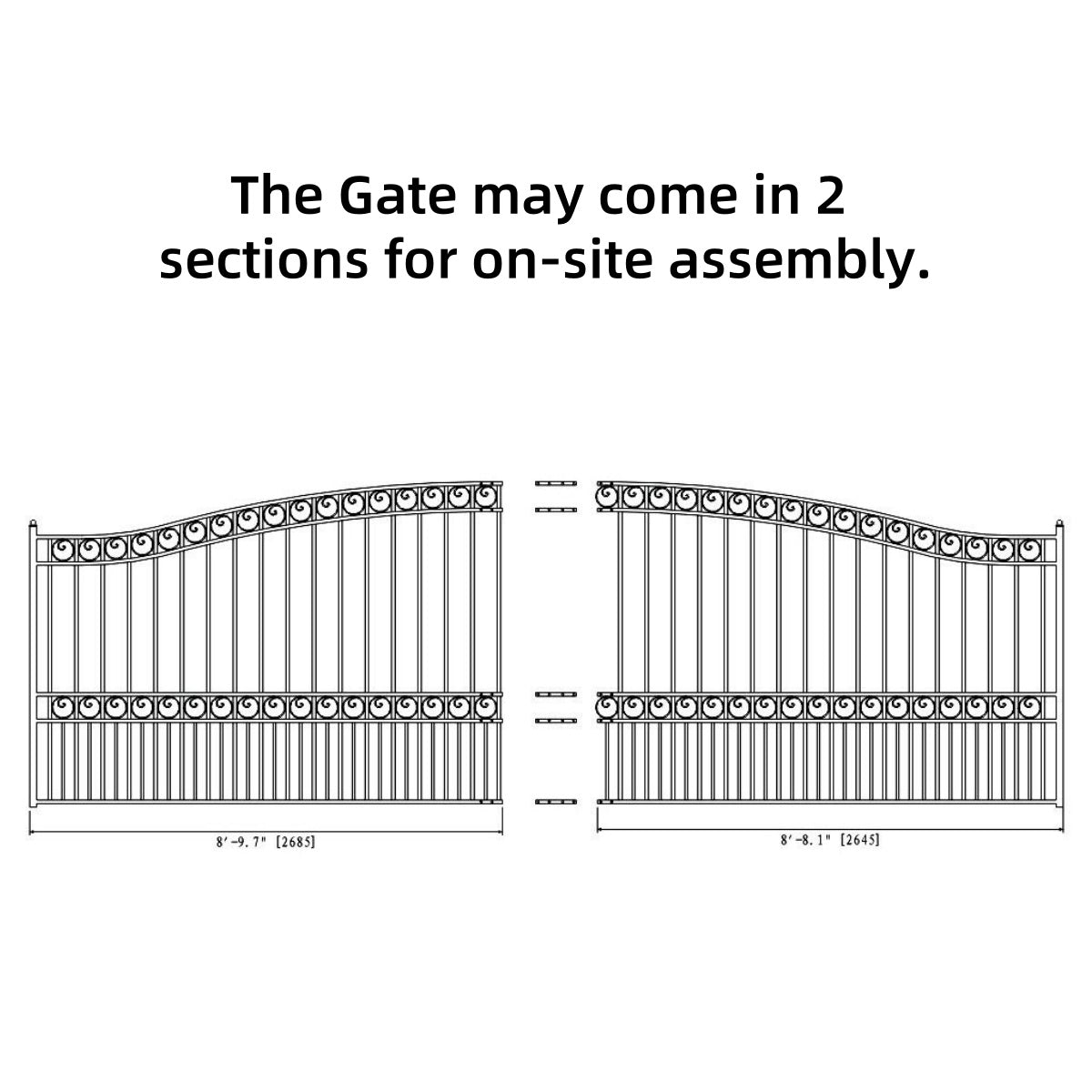 Aleko 18x6 ft Steel Sliding Driveway Gate - Serenity Provision