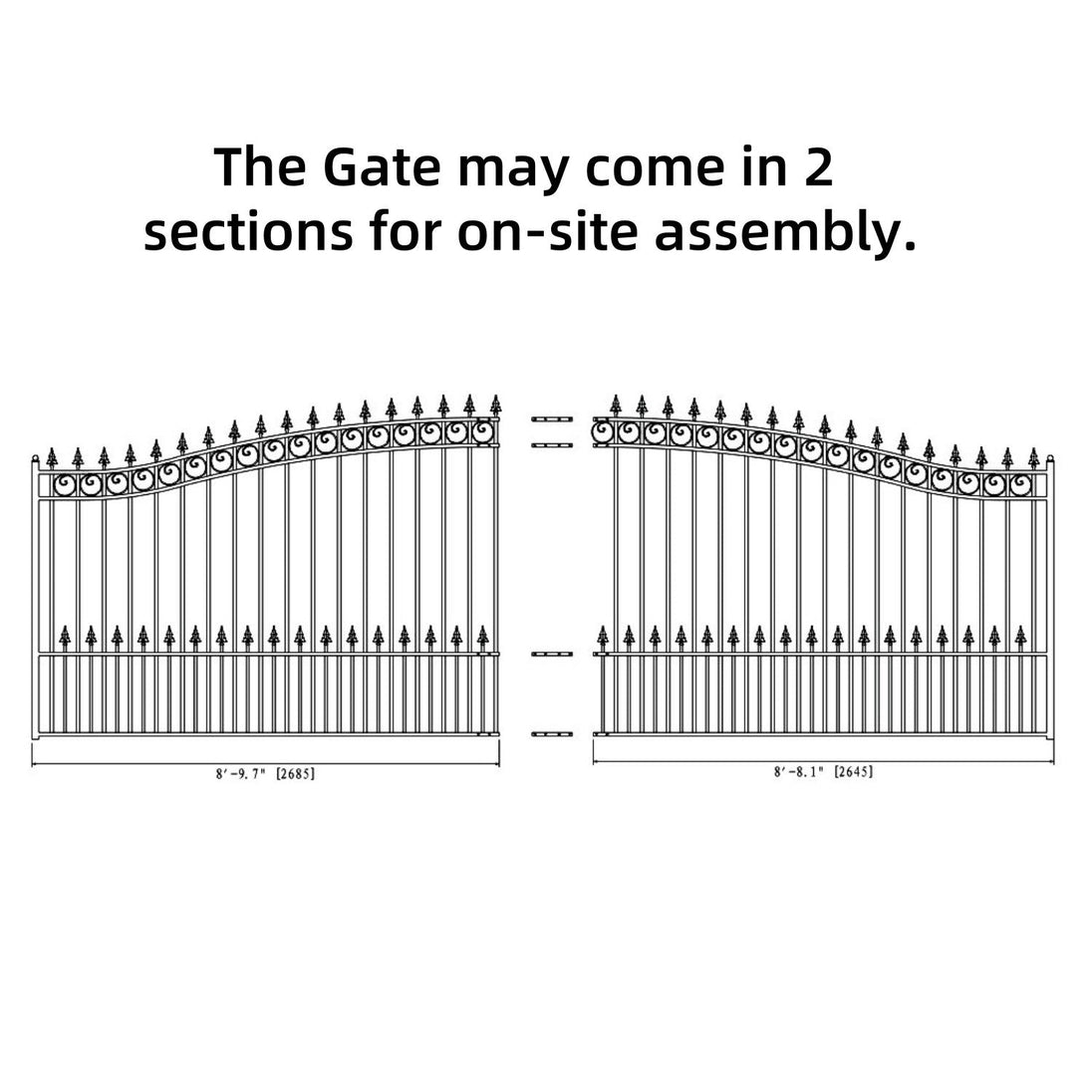 Aleko 18x6 ft Steel Sliding Driveway Gate - Serenity Provision