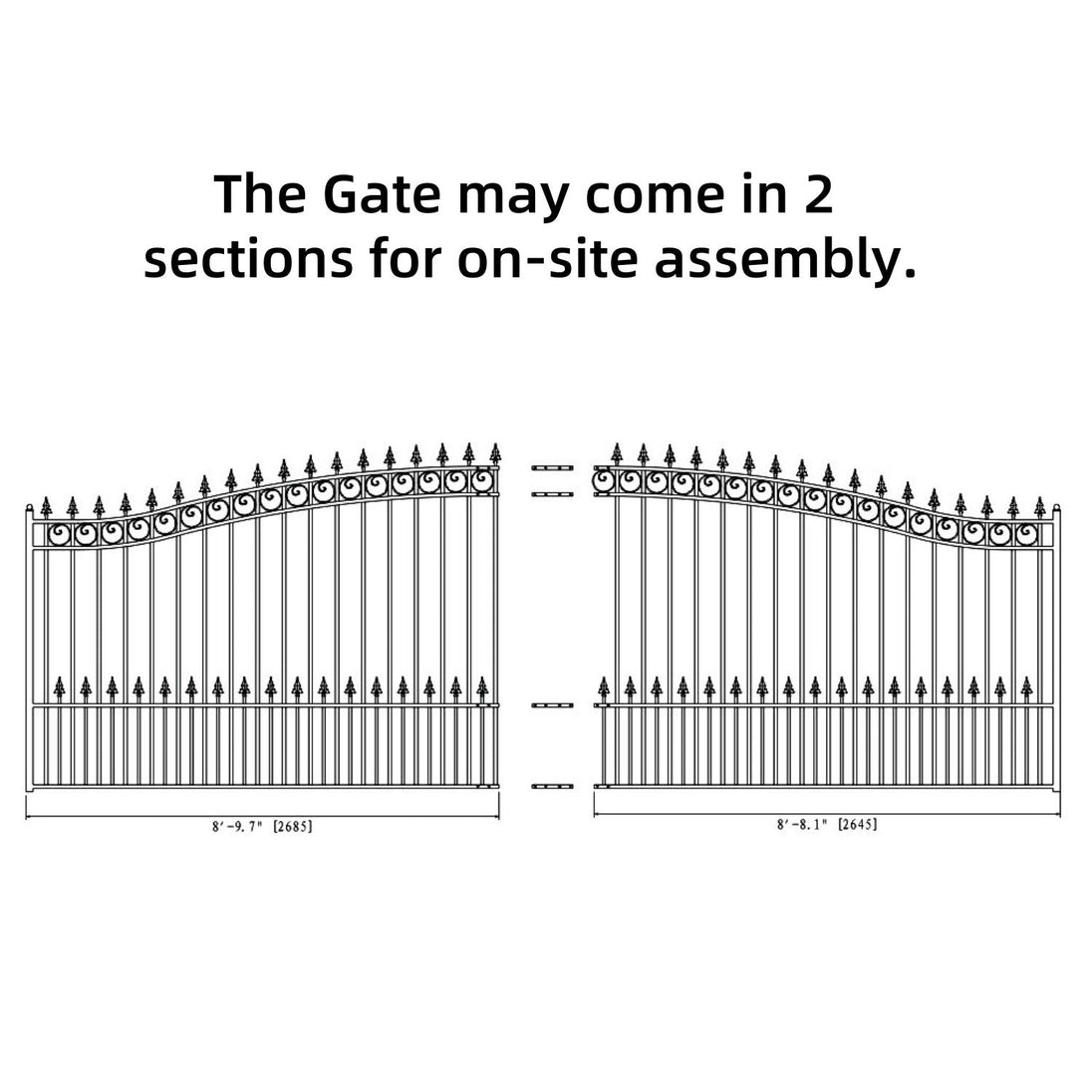 Aleko 18x6 ft Steel Sliding Driveway Gate - Serenity Provision