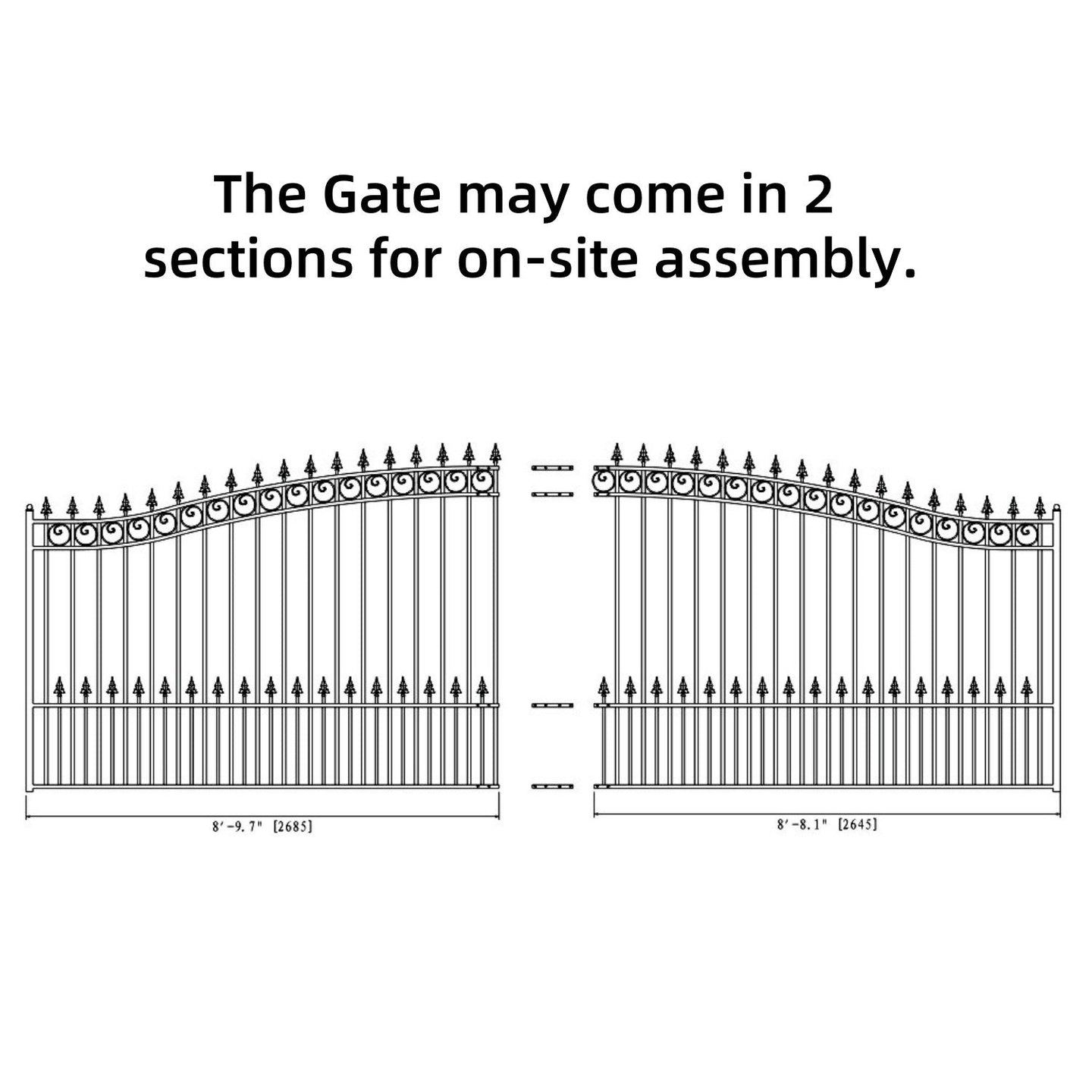 Aleko 18x6 ft Steel Sliding Driveway Gate - Serenity Provision