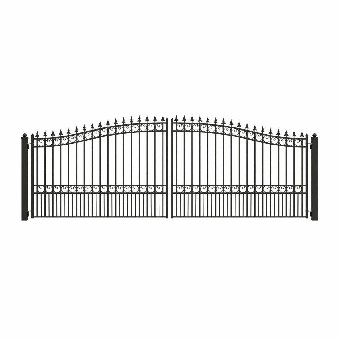 Greatbear 18x6 ft Steel Dual Swing Driveway Gate - LONDON Style - Serenity Provision