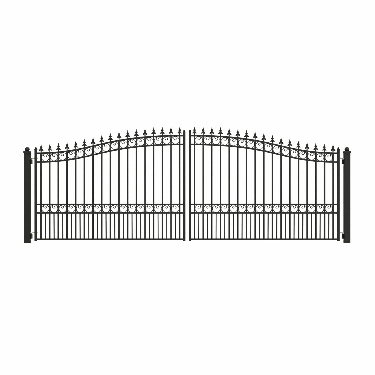 Greatbear 18x6 ft Steel Dual Swing Driveway Gate - LONDON Style - Serenity Provision