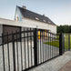 Greatbear 18x7 ft Steel Dual Swing Driveway Gate with Pedestrian Door - Serenity Provision