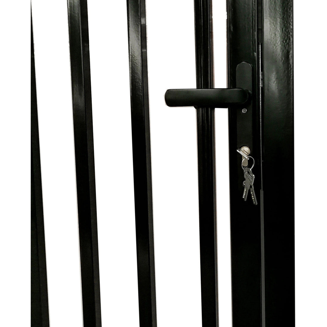 Greatbear 18x7 ft Steel Dual Swing Driveway Gate with Pedestrian Door - Serenity Provision