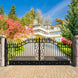 Greatbear 18x8 ft Steel Dual Swing Driveway Gate - Serenity Provision