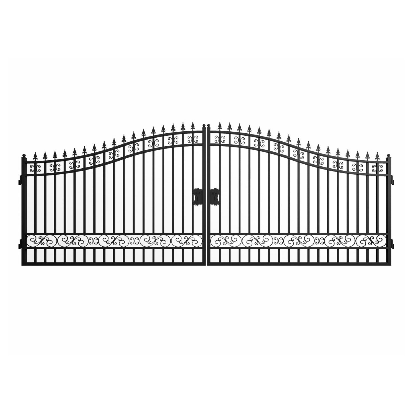 Greatbear 18x8 ft Steel Dual Swing Driveway Gate - Serenity Provision