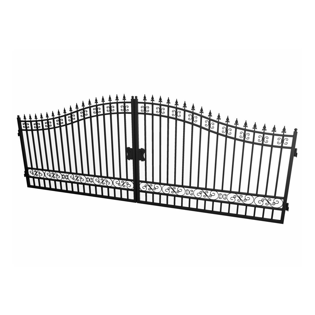 Greatbear 18x8 ft Steel Dual Swing Driveway Gate - Serenity Provision