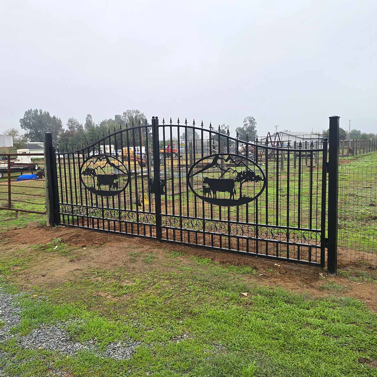 Greatbear 20x8 ft Steel Dual Swing Driveway Gate - Serenity Provision