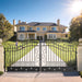 Greatbear 16x8 ft Dual Swing Driveway Gate with Star Pattern - Serenity Provision
