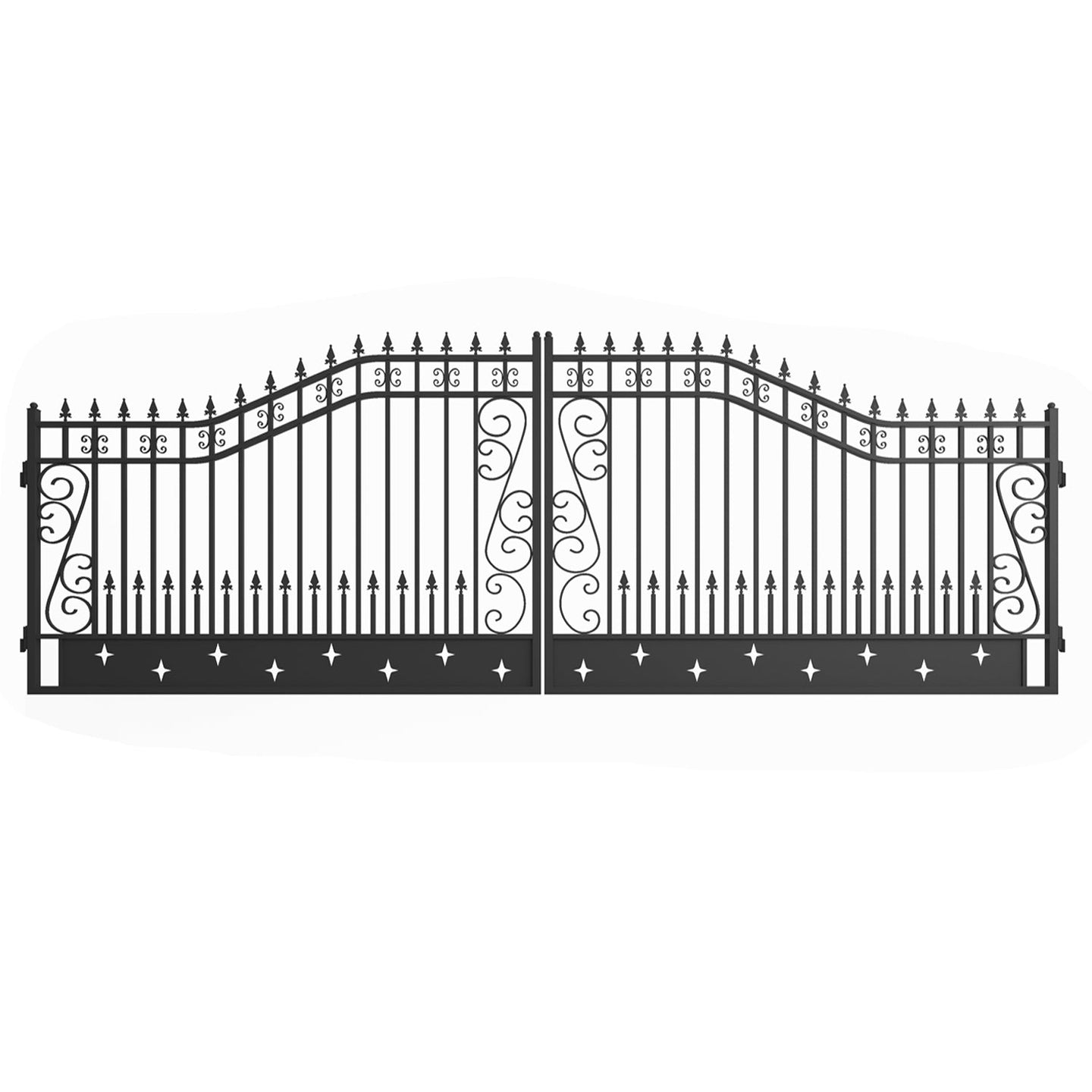 Greatbear 20x8 ft Steel Dual Swing Driveway Gate - Serenity Provision