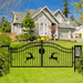 Greatbear 20x8 ft Dual Swing Driveway Gate with Ornamental Posts - Serenity Provision