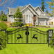 Greatbear 20x8 ft Dual Swing Driveway Gate with Ornamental Posts - Serenity Provision