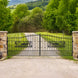 Greatbear 18x7 ft Steel Dual Swing Driveway Gate with Rectangular Deer Pattern - Serenity Provision