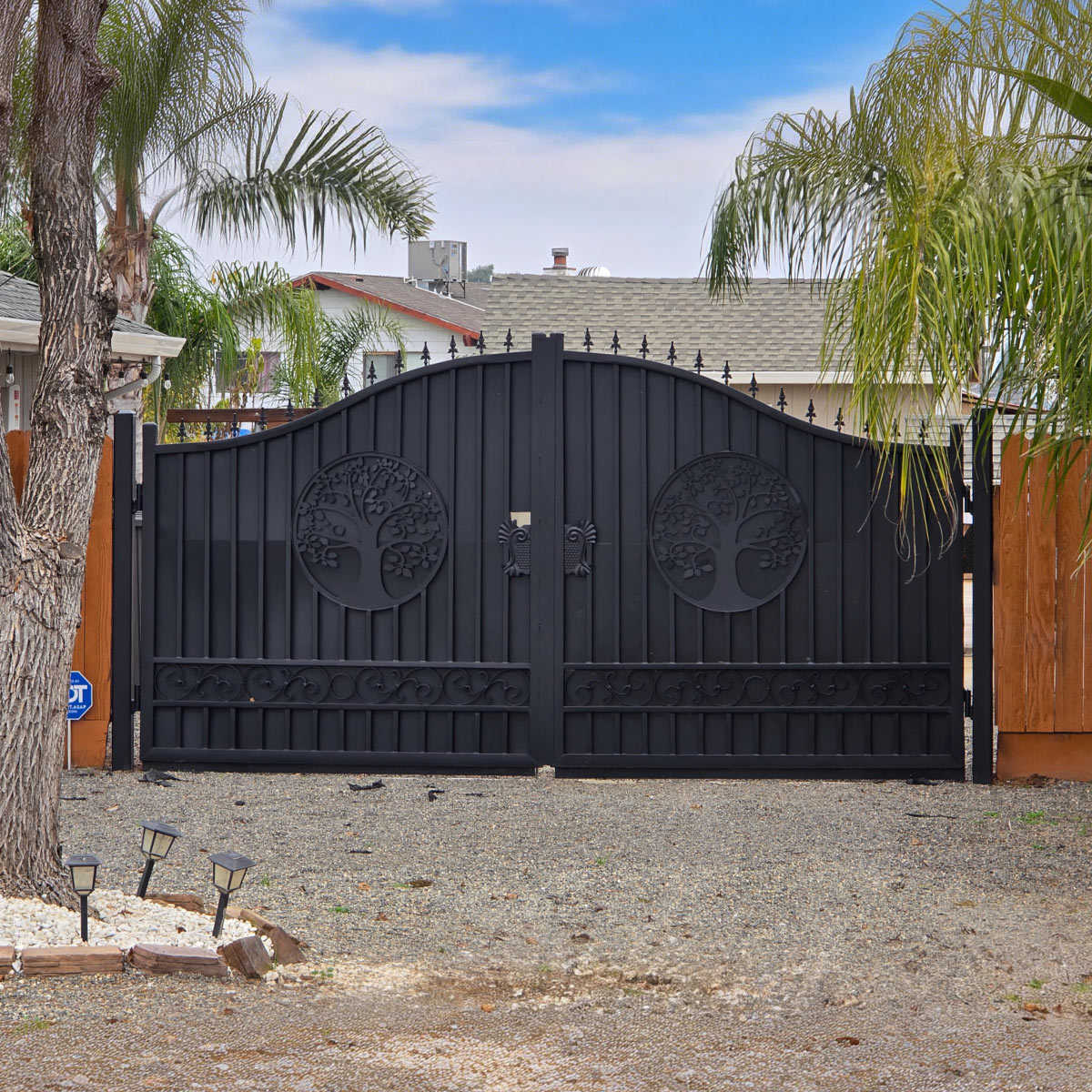 Greatbear 20x8 ft Steel Dual Swing Driveway Gate - Serenity Provision