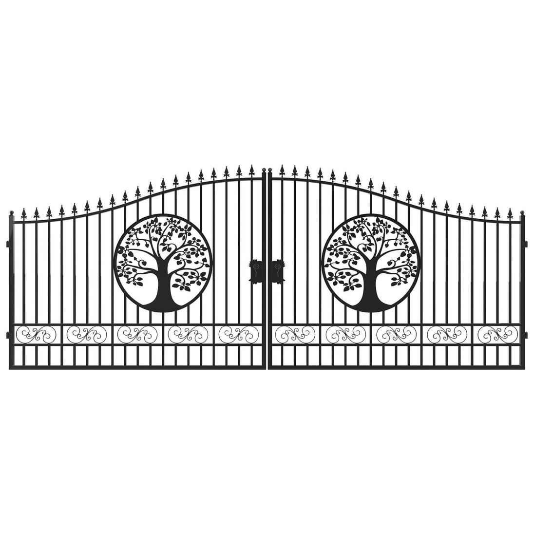 Greatbear 20x8 ft Steel Dual Swing Driveway Gate - Serenity Provision