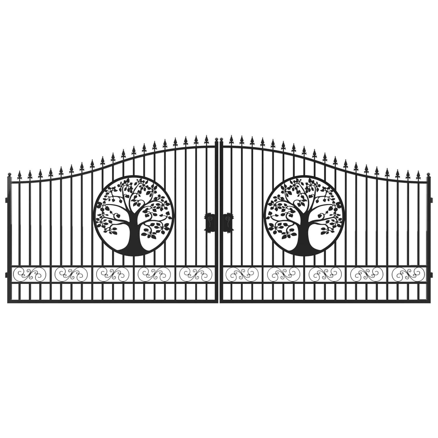 Greatbear 20x8 ft Steel Dual Swing Driveway Gate - Serenity Provision