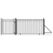 Aleko 20ft Steel Sliding Driveway Gate with 5ft Pedestrian Gate - Serenity Provision