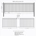 Aleko 20ft Steel Sliding Driveway Gate with 5ft Pedestrian Gate - Serenity Provision