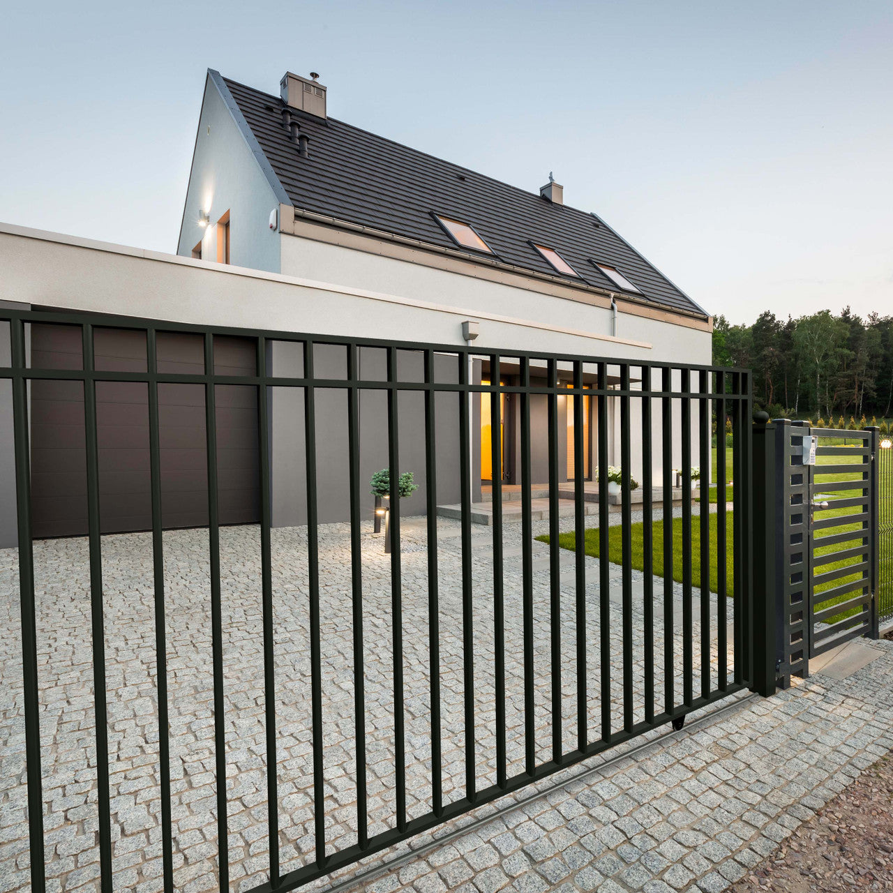 Aleko 20x6 ft Steel Sliding Driveway Gate - MADRID Style - Serenity Provision