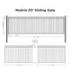 Aleko 20x6 ft Steel Sliding Driveway Gate - MADRID Style - Serenity Provision