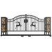 Greatbear 20x8 ft Dual Swing Driveway Gate with Ornamental Posts - Serenity Provision
