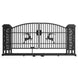 Greatbear 20x8 ft Dual Swing Driveway Gate with Ornamental Posts - Serenity Provision