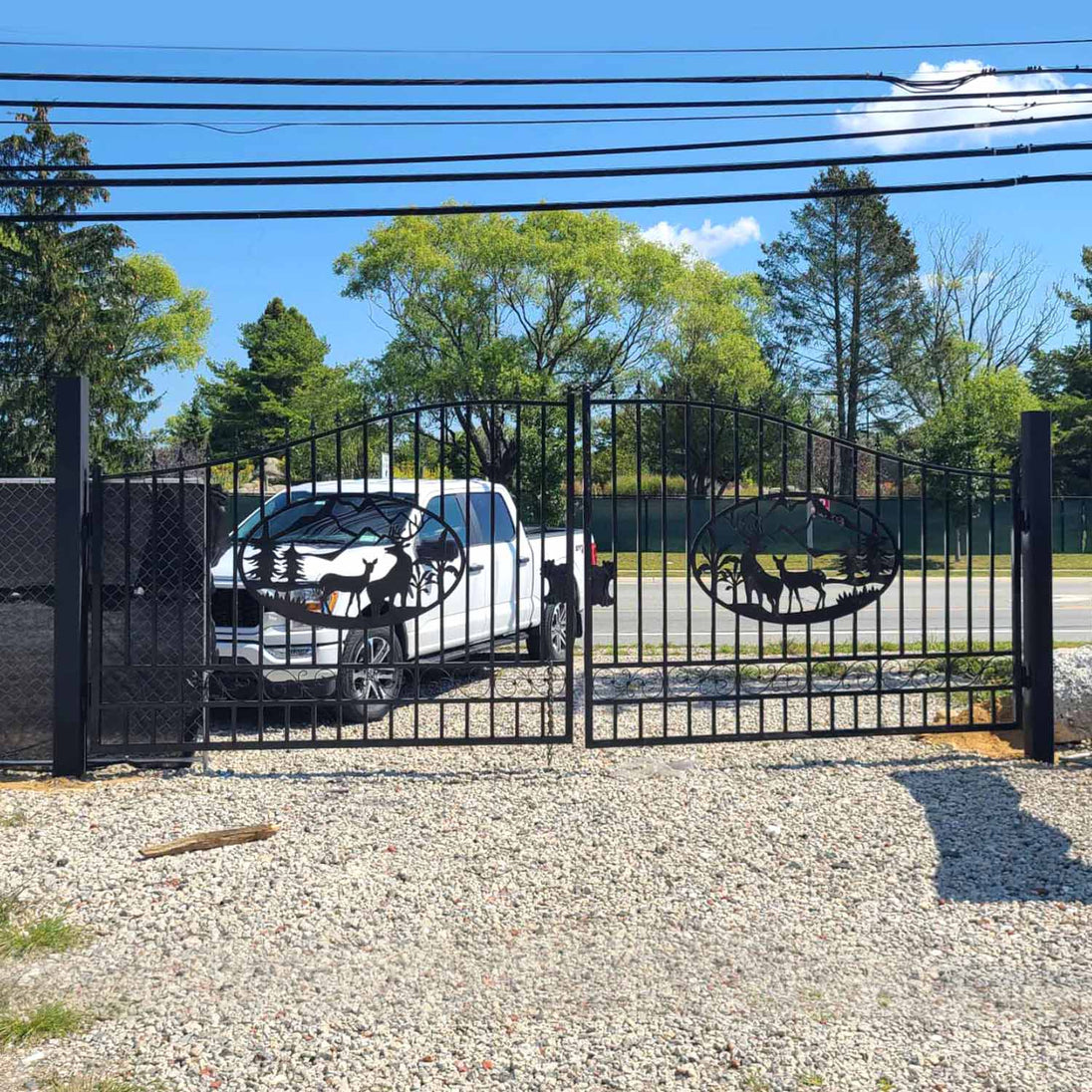 Greatbear 20x8 ft Steel Dual Swing Driveway Gate - Serenity Provision