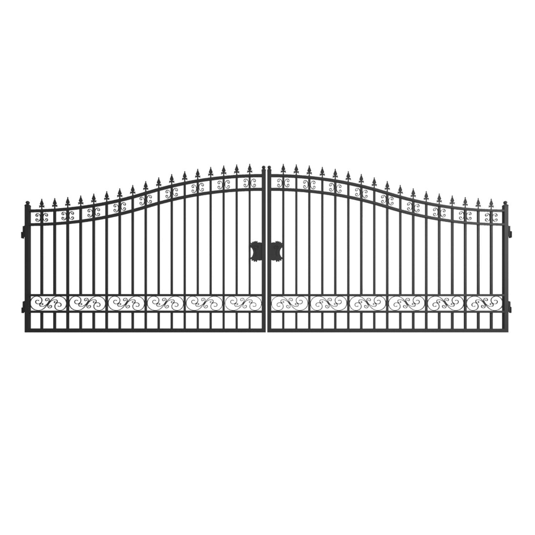 Greatbear 20x8 ft Steel Dual Swing Driveway Gate - Serenity Provision