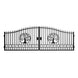 Greatbear 20x8 ft Steel Dual Swing Driveway Gate with Wider Goalposts - Serenity Provision