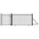 Aleko 25ft Steel Sliding Driveway Gate with 5ft Pedestrian Gate - Serenity Provision