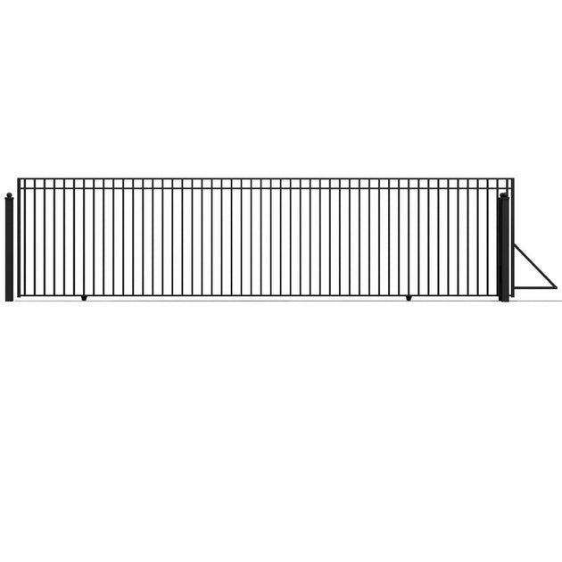 Aleko 25x6 ft Steel Sliding Driveway Gate - MADRID Style - Serenity Provision