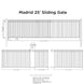 Aleko 25x6 ft Steel Sliding Driveway Gate - MADRID Style - Serenity Provision