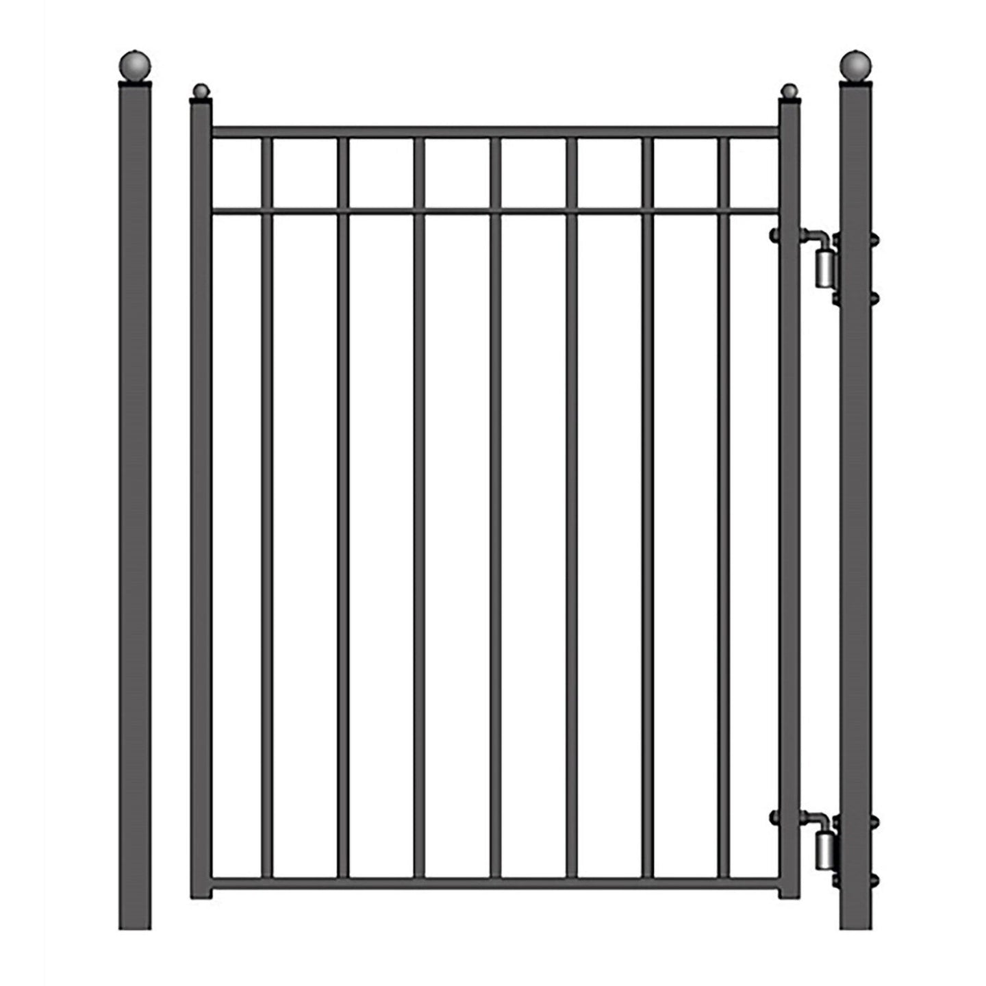 Aleko 25ft Steel Sliding Driveway Gate with 5ft Pedestrian Gate - Serenity Provision