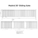 Aleko 30x6 ft Steel Sliding Driveway Gate - MADRID Style - Serenity Provision