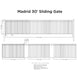 Aleko 30x6 ft Steel Sliding Driveway Gate - MADRID Style - Serenity Provision