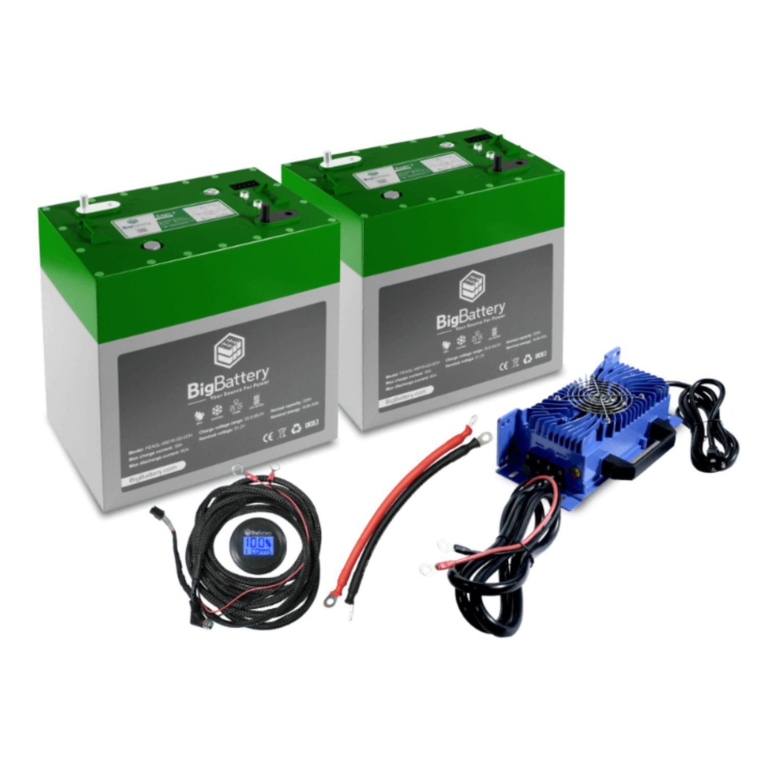 BigBattery 48V 2× EAGLE 2 Lithium Battery Kit 3.26kWh (GC2 Replacement)