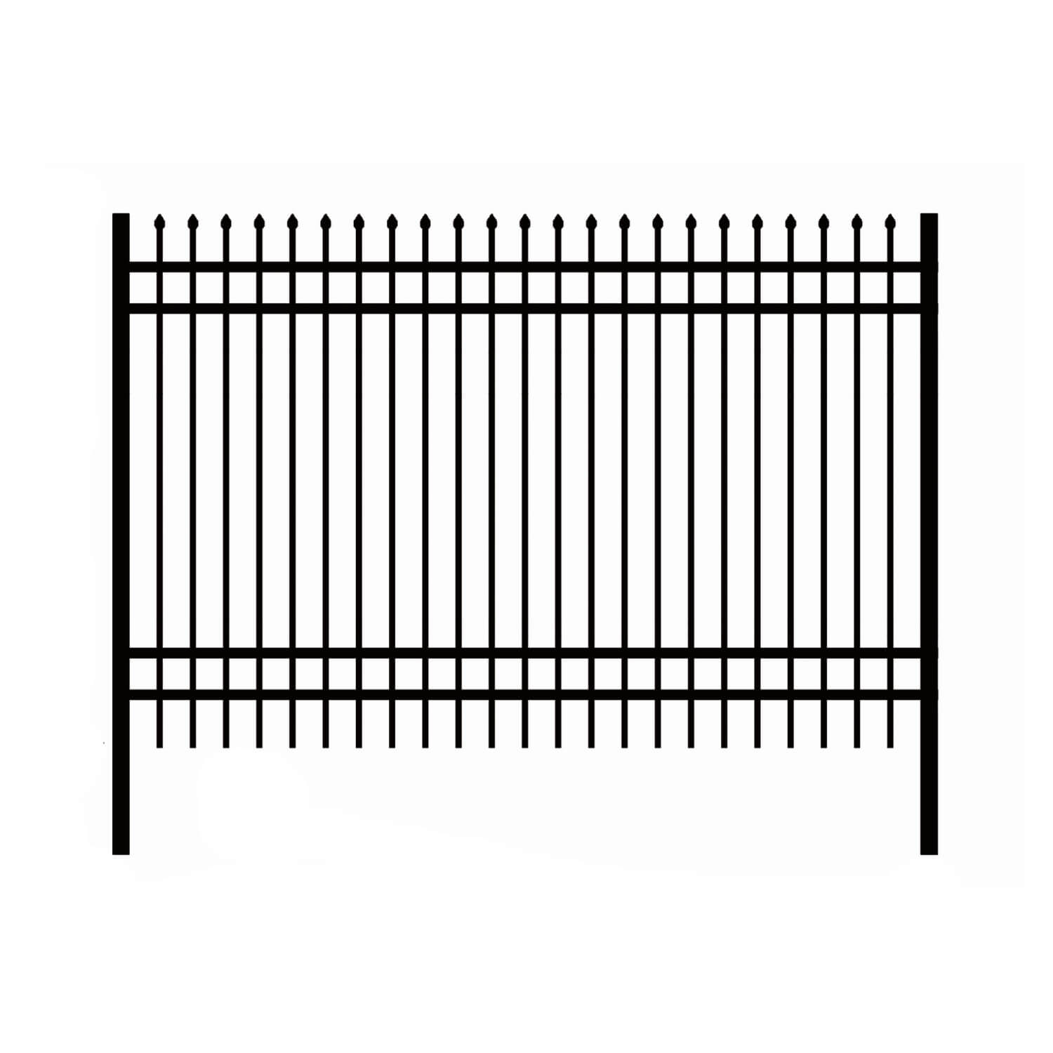 Greatbear 10x7 ft Steel Fence with 4 Rails, 30 Panels