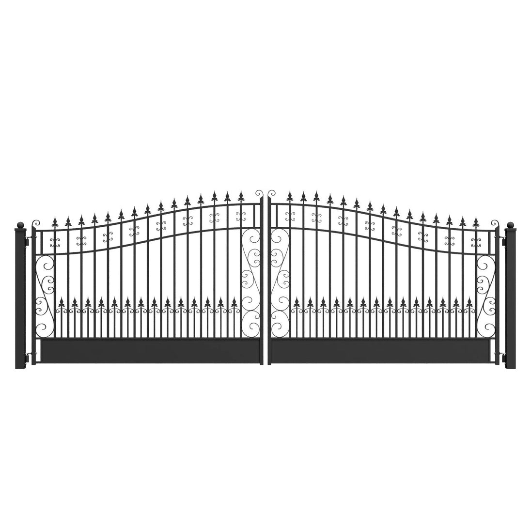 Greatbear 18x6 ft Steel Dual Swing Driveway Gate, VENICE Style - Serenity Provision