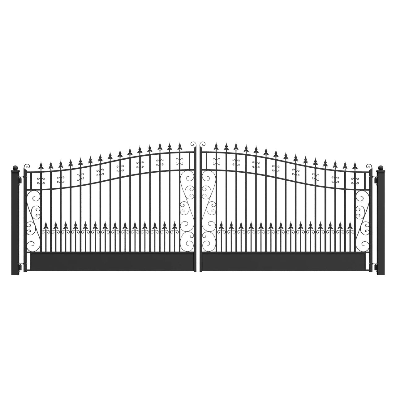 Greatbear 18x6 ft Steel Dual Swing Driveway Gate, VENICE Style - Serenity Provision