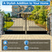 Greatbear 18x6 ft Steel Dual Swing Driveway Gate, VENICE Style - Serenity Provision