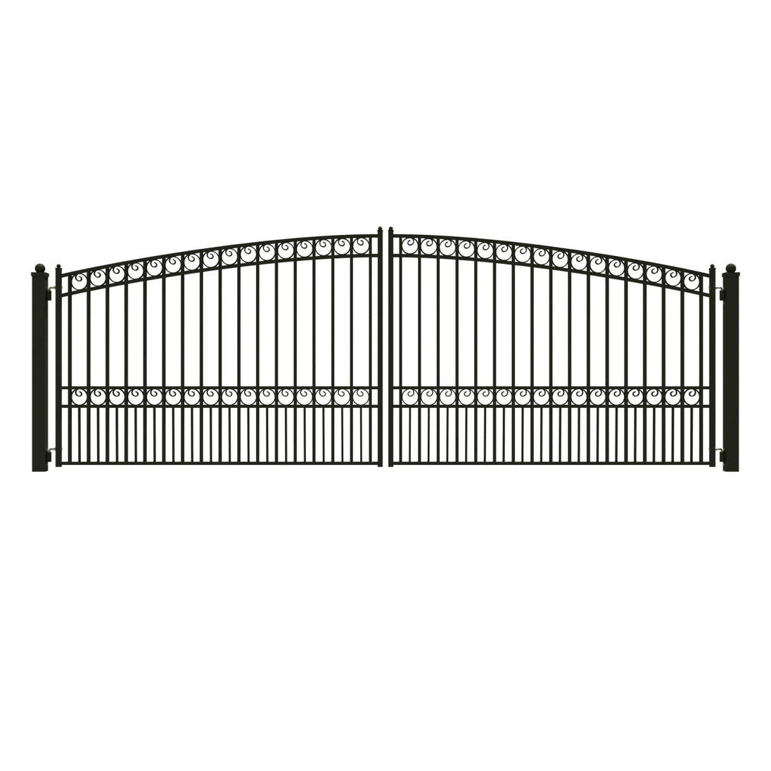Greatbear 18x6 ft Steel Dual Swing Driveway Gate - PARIS Style - Serenity Provision