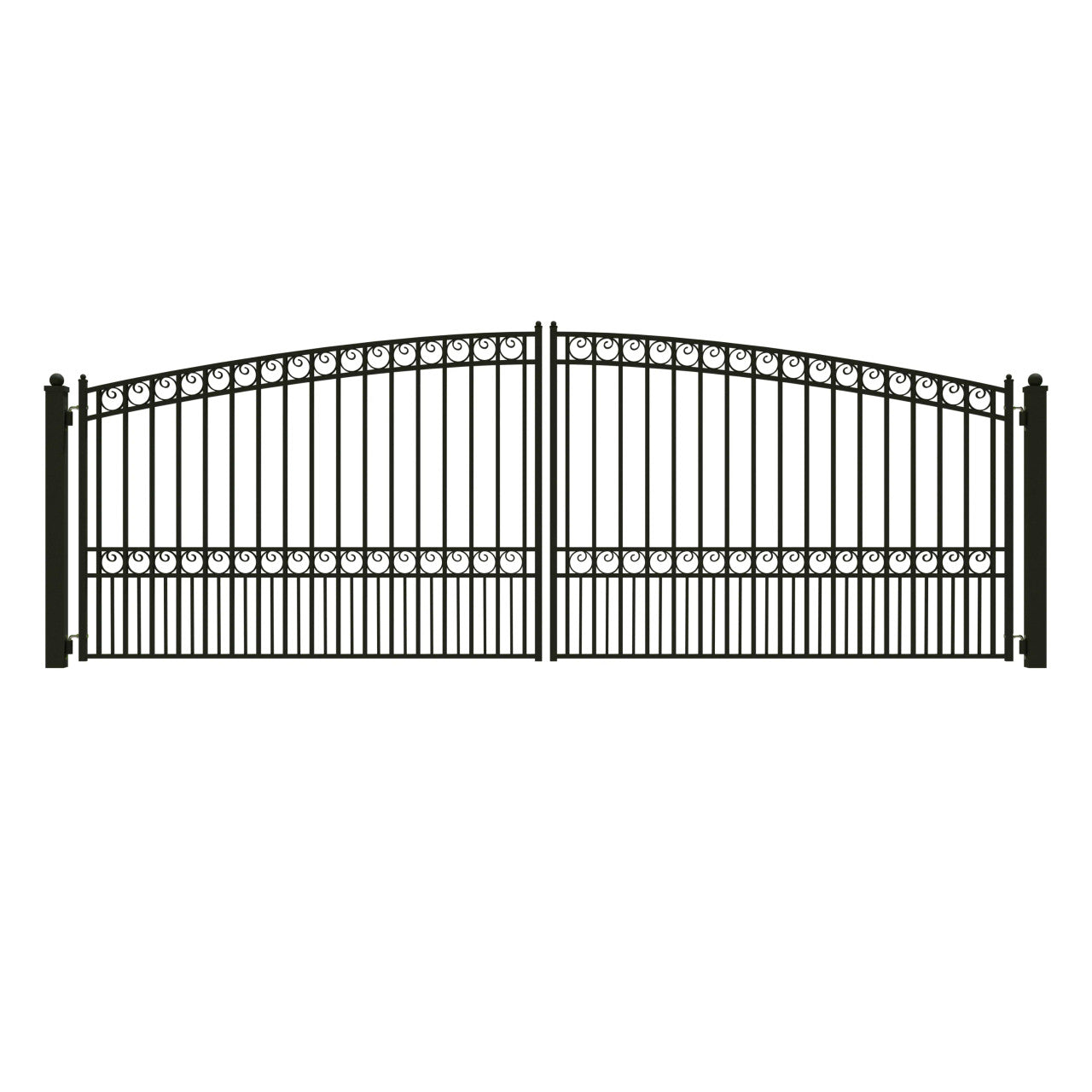 Greatbear 18x6 ft Steel Dual Swing Driveway Gate - PARIS Style - Serenity Provision