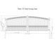Greatbear 18x6 ft Steel Dual Swing Driveway Gate - PARIS Style - Serenity Provision