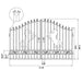 Greatbear 12x8 ft Dual Swing Driveway Steel Gate - Serenity Provision